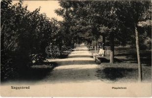 1907 Püspökfürdő, Szentlászlófürdő, Baile 1 Mai (Nagyvárad, Oradea); sétány a parkban. Sebő Imre kiadása / promenade