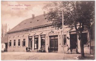 Boksánbánya, Románbogsán, Németbogsán, Deutsch-Bogsan, Bocsa Montana; Warrenhaus Joh. Vuc. Fotog. Carl Szabonary / üzlet / shop