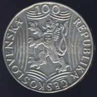 Csehszlovákia 1949. 100K Ag "Sztálin" T:2-/3+ ph