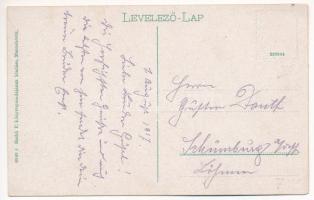 1917 Maroshévíz, Oláhtoplica, Toplita, Toplica; pályaudvar, vasútállomás, vonatok. Szabó F. kiadása ...