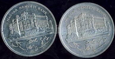 1992. 200Ft (2x) "Magyar Nemzeti Bank" Ag T:2/2+