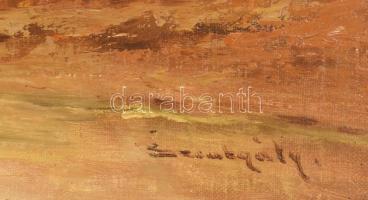 Szentgály jelzéssel, 1920-40 körül: Őszi erdő. Olaj, vászon. Dekoratív, kissé sérült fakeretben. 60x...