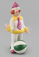 Hutschenreuther bohóc. Biszkvit porcelán, kézzel festett, jelzett, hibátlan. 12 cm