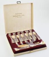 Kávézó készlet hat személyes garnitúra, eredeti dobozában aranyozott, új állapotban