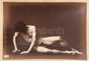 1876-1878 Hermann Heid 23 db akt kabinetfotója, közte többön Stróbl Alajos (1856-1926) szobrászművés...