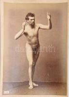 1876-1878 Hermann Heid 23 db akt kabinetfotója, közte többön Stróbl Alajos (1856-1926) szobrászművés...