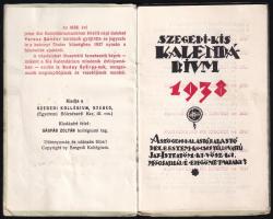 1938 Szegedi Kis Kalendárium zsebnaptár