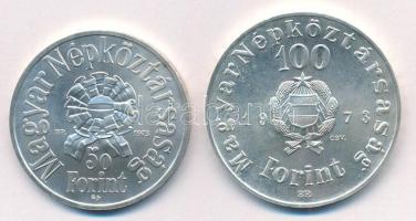 1973. 50Ft Ag + 100Ft Ag "Petőfi" T:BU 
Adamo EM41, EM42