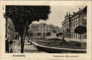 1914 Szombathely, Templom tér, Szily szobor + K.u.K. Reservespital in Szombathely