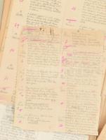 1944-1945 Nagybaczoni Nagy Béla (1882-1962) altábornagy ismeretlen, kiadatlan, eredeti kéziratos sop...