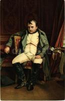 Napoleon in Fontainebleau. litho s: Delaroche