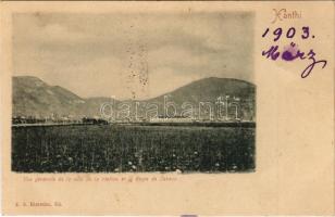 1903 Xanthi, Vue generale de la ville de la station et la Regie de Tabacs