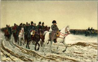 Napoleon and his officers, 1814 The French Campaign, Stengel & Co. 29223, litho, s: Jean-Louis-Ernest Meissonier