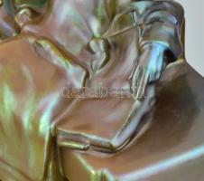 Zsolnay: Anonymus. Eozin mázas porcelánfajansz. Jelzett. Hibátlan, 1920-30 körül. 23x15x21 cm