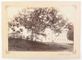 cca 1900 Koháry-Coburg-kastély - Szentantal, Klösz György (1844-1913) nagy méretű fotója, 23,5×34,5 cm