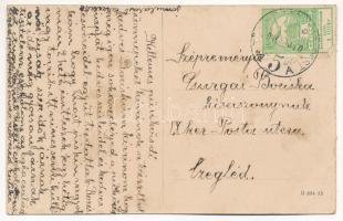 1914 Piski, Simeria; MÁV vasútállomás javító műhelye vonatokkal. Kiadja Zeidner Gusztáv / repair wor...