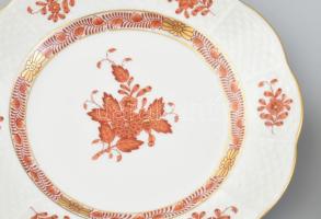 Herendi Apponyi szendvicses mintagyűjtemény tányér, 6 féle színű mintában, összesen 12 db, szép álla...