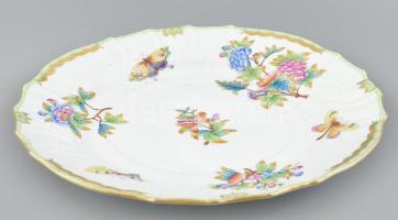 Herendi Viktória mintás süteményes tál, jelzett: III. osztály, minimális gyári égetési hibák, d: 30 ...