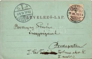 1899 (Vorläufer) Kolozsvár, Cluj; Református templom és Bethlen bástya télen este. Kováts P. fiai ki...