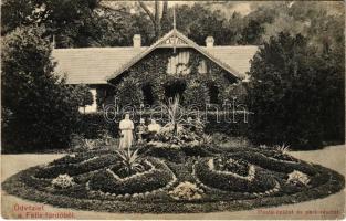 1908 Félixfürdő, Baile Felix; Posta és park részlet. Engel József kiadása / post office and park (Rb)