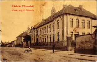 1907 Zólyom, Zvolen; Állami polgári fiúiskola, zsinagóga. W.L. (?) 984. / boys' school, synagogue (r)