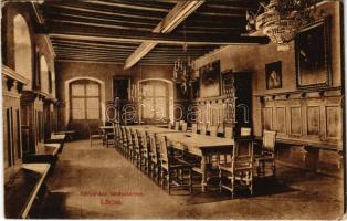 1918 Lőcse, Levoca; Városháza, tanácsterem, belső / town hall, council hall, interior (ázott sarok / wet corner)