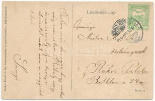 1914 Székelyudvarhely, Odorheiu Secuiesc; Kossuth utca, Budapest szálloda, M. kir. dohány nagytőzsde...