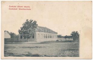 1919 Csukás, Ebendorf, Stiuca (Temes); állami iskola / Staatsschule / school (EK)