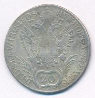 Ausztria 1808A 20kr Ag "I. Ferenc" T:F Austria 1808A 20 Kreuzer Ag "Franz I" C:F...