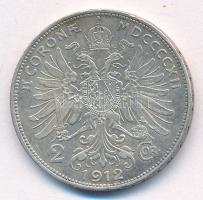 Ausztria 1912. 2K Ag "Ferenc József" T:XF,VF patina Austria 1912. 2 Corona Ag "Franz ...