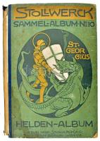 1909 Stollwerck Helden-Album. Sammel-Album No. 10. Német csokoládé gyűjtőkép-album, komplett gyűjtem...