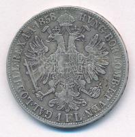 1858B 1Fl Ag "Ferenc József" T:VF,F patina Adamo M14