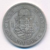 1888KB 1Ft Ag "Ferenc József / Barokk címer" T:VF Adamo M15