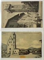 99 db főleg RÉGI külföldi képeslap albumban: sok török / 99 mostly pre-1945 European postcards in an...