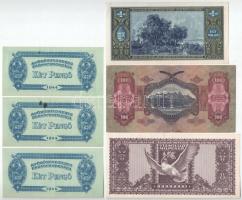 1930. 100P + 1944. 2P "A Vöröshadsereg Parancsnoksága" (3x) + 1945. 1.000.000P + 1946. 10....