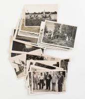 1948 Magyarszecsőd, egy kirándulás képei, 32 db fotó, közte 4 db sérült, 6×9 cm