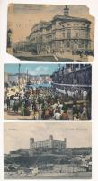 17 db RÉGI történelmi magyar város képeslap vegyes minőségben / 17 pre-1945 historical Hungarian town-view postcards in mixed quality