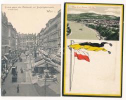17 db RÉGI osztrák város képeslap vegyes minőségben: sok Bécs / 17 pre-1945 Austrian town-view postc...