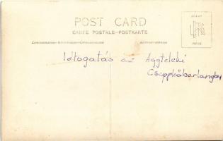 ~1910 Aggteleki-cseppkőbarlang, kirándulás, belső. sztereo fotó / stereo photo