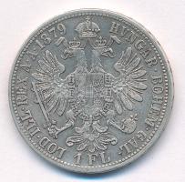 Ausztria 1879. 1Fl Ag "Ferenc József" T:VF Austria 1879. 1 Florin Ag "Franz Joseph&qu...