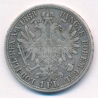 Ausztria 1888. 1Fl Ag "Ferenc József" T:F patina Austria 1888. 1 Florin Ag "Franz Jos...