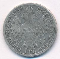 Ausztria 1889. 1Fl Ag "Ferenc József" T:F patina Austria 1889. 1 Florin Ag "Franz Jos...