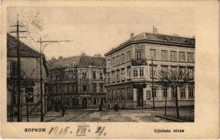 1915 Sopron, Újteleki utca, üzletek (EK)