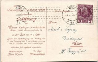 1908 Wien, Vienna, Bécs; Wiener Cottage-Sanatorium (EK)