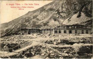 1910 Tátra, Magas-Tátra, Vysoké Tatry; Sziléziai ház a Felkai völgyben / Sliezsky dom / chalet, tourist house (EK)