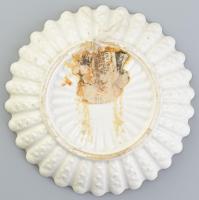 Emlék feliratos kézzel festett kerámia tálka, kis lepattanással 12 cm