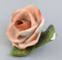 Herendi rózsa festett, jelzett, lepattanásokkal 8 cm