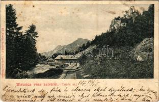 1907 Blatnica vára (Turócszentmárton) keletről. Sochán P. 87. / Blatnicky hrad / castle (fa)