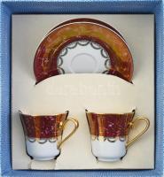 Két személyes porcleán reggeliző készlet Matricás, hibátlan, eredeti dobozában