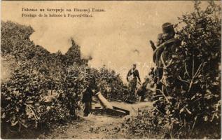 Pointage de la batterie ? Popovoi-Glavi / soldiers, cannon